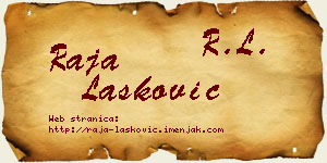 Raja Lasković vizit kartica